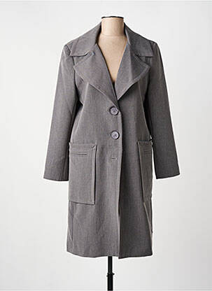 Palton lung gri HIPPOCAMPE femeie