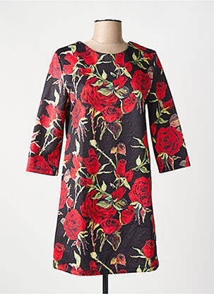 Rochie scurtă mâneci 3/4 mâneci 3/4 negru JAUNE ROUGE femeie