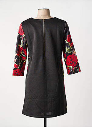 Rochie scurtă mâneci 3/4 mâneci 3/4 negru JAUNE ROUGE femeie