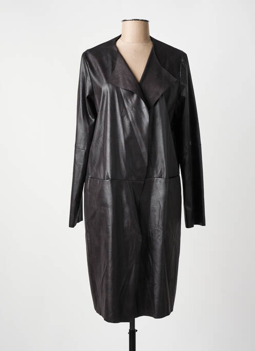 Palton lung negru PARISIENNE femeie