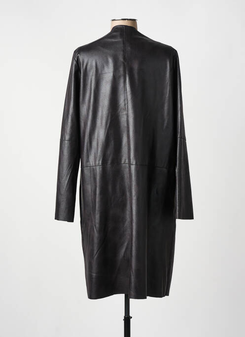 Palton lung negru PARISIENNE femeie