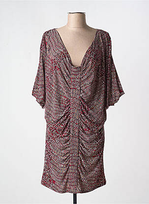Rochie midi mâneci 3/4 mâneci 3/4 roșu MARY COOL femeie