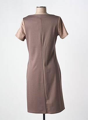 Rochie midi mâneci scurte mâneci scurte maro ROMEO POUR JULIETTE femeie