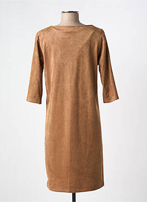 Rochie scurtă mâneci 3/4 mâneci 3/4 maro PARISIENNE femeie
