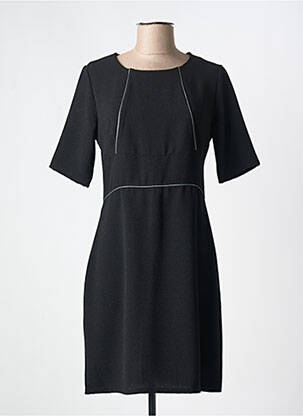 Rochie scurtă închidere cu fermoar la spate mâneci scurte negru ROMEO POUR JULIETTE femeie