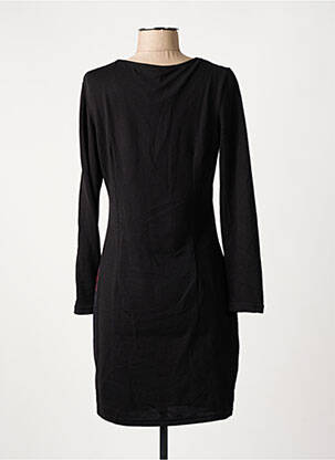 Rochie midi imprimeu fantezie mâneci lungi negru 101 IDEES femeie