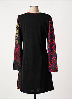 Rochie midi imprimeu fantezie mâneci lungi portocalie 101 IDEES femeie