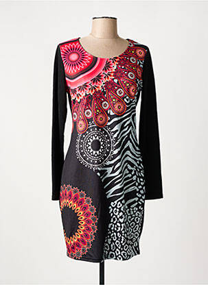 Rochie scurtă mâneci lungi mâneci lungi negru 101 IDEES femeie
