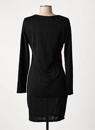 Rochie scurtă mâneci lungi mâneci lungi negru 101 IDEES femeie
