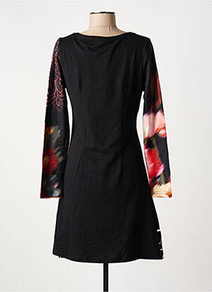 Rochie midi imprimeu fantezie mâneci lungi negru 101 IDEES femeie