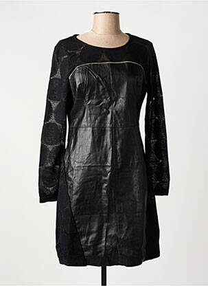 Rochie midi mâneci lungi mâneci lungi negru 101 IDEES femeie