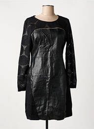 Rochie midi mâneci lungi mâneci lungi negru 101 IDEES femeie