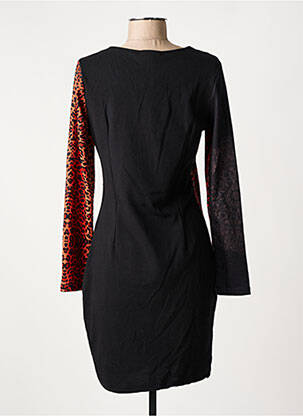 Rochie midi mâneci lungi mâneci lungi negru 101 IDEES femeie
