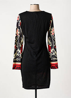 Rochie scurtă mâneci lungi mâneci lungi negru 101 IDEES femeie
