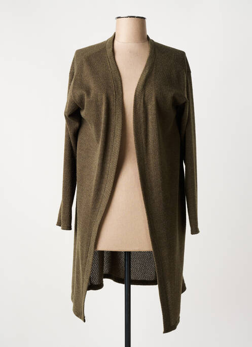 Vestă cu mâneci lungi verde ELL'A femeie