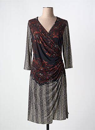 Rochie midi mâneci 3/4 mâneci 3/4 negru ROMEO POUR JULIETTE femeie