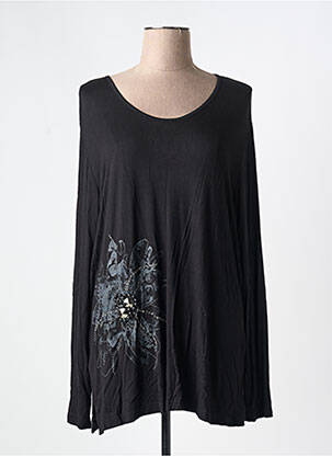 Tunică mâneci lungi negru LADY BELLE femeie