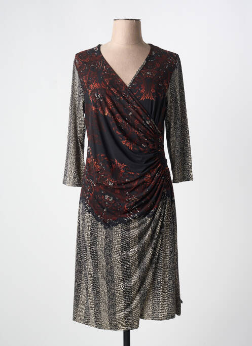 Rochie midi mâneci 3/4 mâneci 3/4 negru ROMEO POUR JULIETTE femme