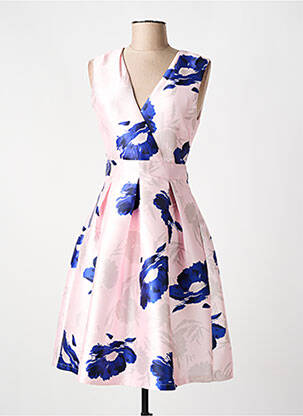 Rochie midi imprimeu floral fără mâneci roz F & P femeie