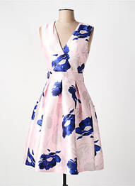 Rochie midi imprimeu floral fără mâneci roz F & P femme