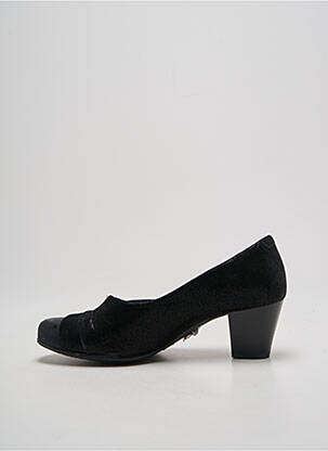 Pantofi cu toc țesătură satinată toc de 4 la 6 cm negru ARIMA femeie