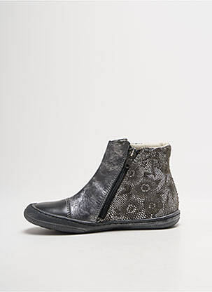 Botine/ghete material neted vârf rotund argintiu BELLAMY fată