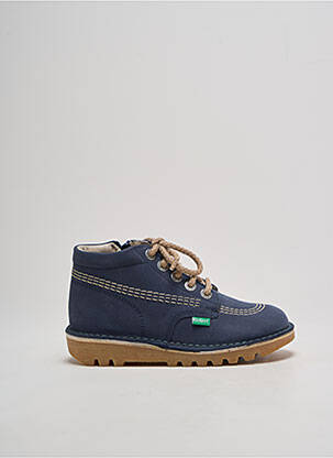 Botine/ghete vârf rotund vârf rotund albastru KICKERS băiat