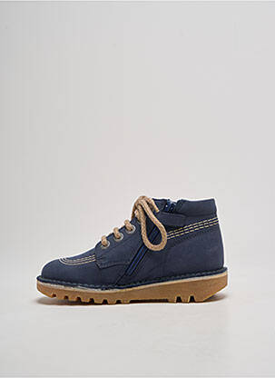 Botine/ghete vârf rotund vârf rotund albastru KICKERS băiat