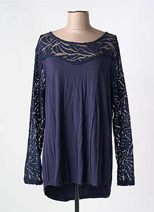 Tricou mâneci lungi mâneci lungi albastru NANA BELLE femeie