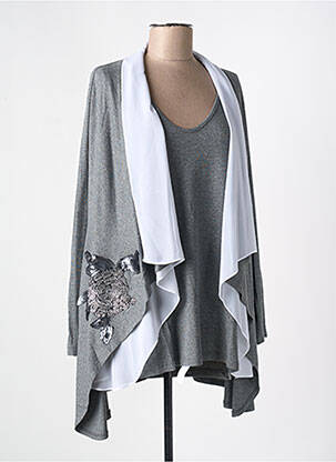 Twin-set mâneci lungi gri ALAIN MURATI femeie