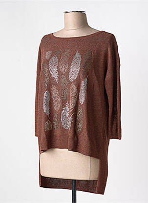 Pulover maro CHERRY COUTURE femeie