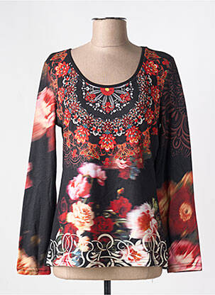 Tricou mâneci lungi mâneci lungi negru 101 IDEES femeie