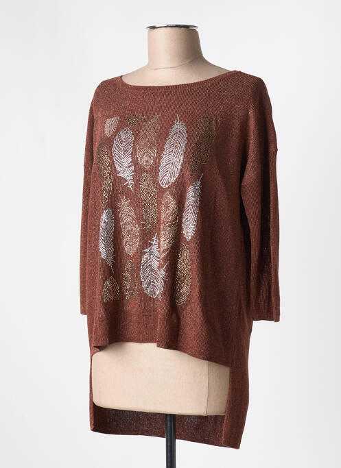 Pulover maro CHERRY COUTURE femeie