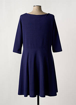 Rochie midi mâneci 3/4 mâneci 3/4 albastru LYANNE femeie