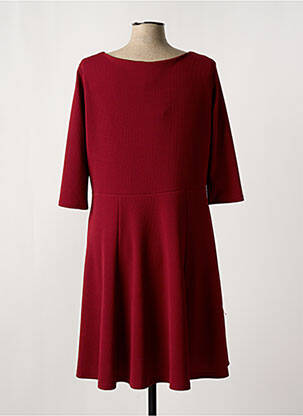 Rochie midi mâneci 3/4 mâneci 3/4 roșu LYANNE femeie