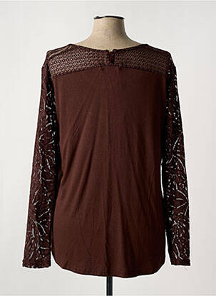 Tricou mâneci lungi mâneci lungi maro NANA BELLE femeie