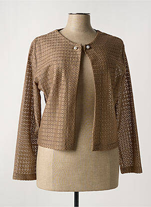 Vestă cu mâneci lungi maro VETISTYLE femeie