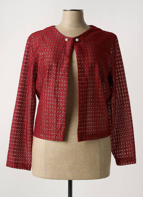 Vestă cu mâneci lungi roșu VETISTYLE femeie