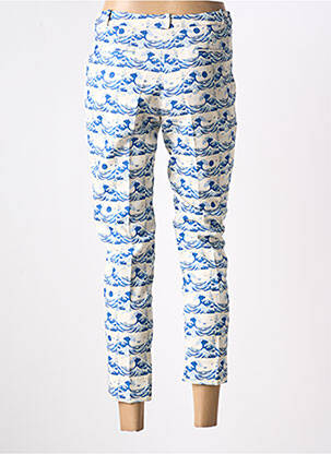 Pantalon 7/8 talie cu cleme mărime normală albastru HIPPOCAMPE femeie