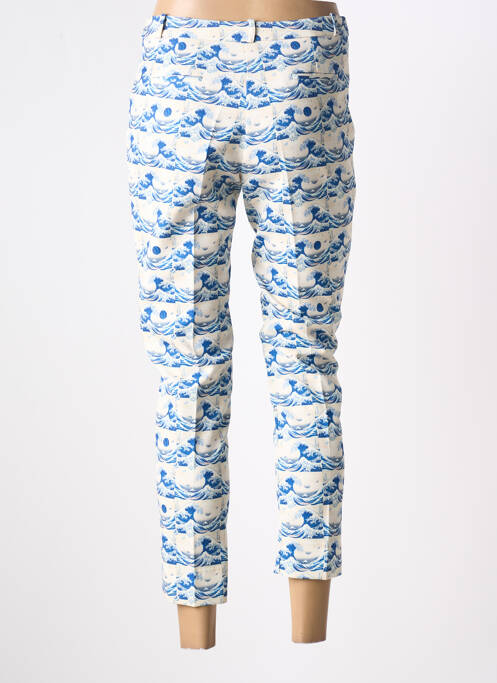 Pantalon 7/8 talie cu cleme mărime normală albastru HIPPOCAMPE femme