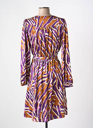 Rochie midi imprimeu fantezie mâneci lungi violet LA PETITE ETOILE femeie