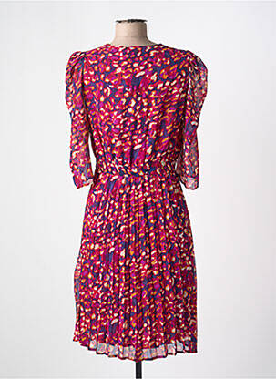 Rochie midi mâneci 3/4 mâneci 3/4 roz LA PETITE ETOILE femeie