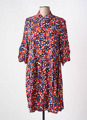 Rochie scurtă mâneci 3/4 mâneci 3/4 portocalie RUE MAZARINE femeie