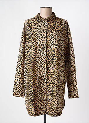 Tunică mâneci lungi maro PIECES femeie