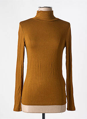 Pulover cu guler înalt maro ICHI femeie