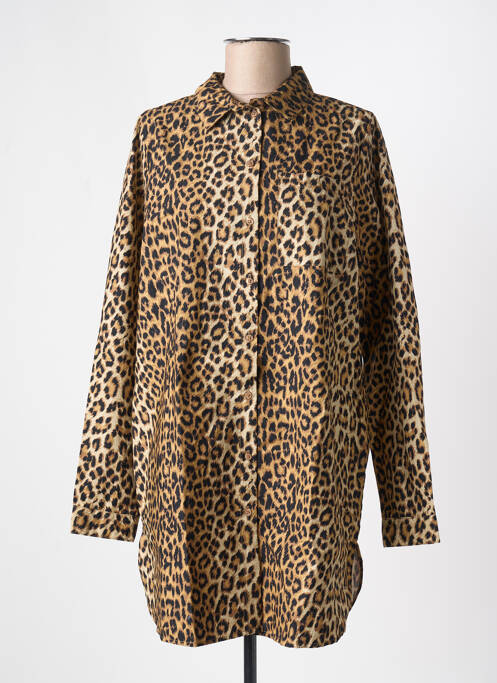 Tunică mâneci lungi maro PIECES femeie