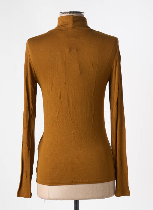 Pulover cu guler înalt maro ICHI femeie