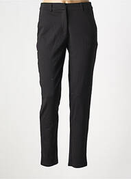 Pantalon chino închidere cu fermoar sub clapetă cu cârlig talie înaltă negru ICHI femeie