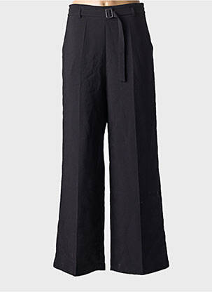 Pantalon evazat talie cu cleme talie înaltă negru STUDIO PARISIEN femeie
