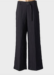 Pantalon evazat talie cu cleme talie înaltă negru STUDIO PARISIEN femme